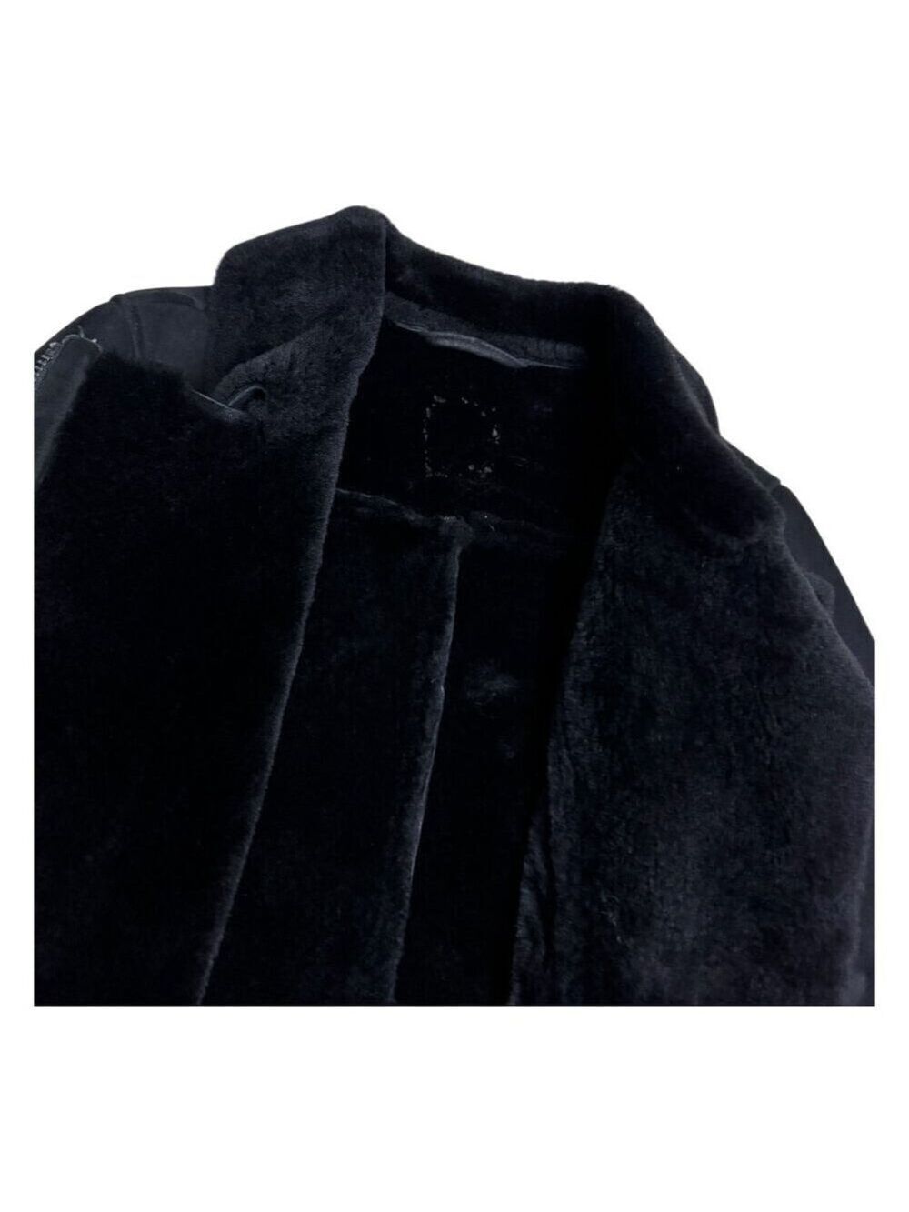 100% LAMB SHEARLING Just Female Vintage Luxury Jacket Coat Bomber Womens Small - Picture 4 of 7